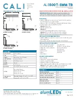 CALI alumLEDs ALS500T-SWM-TB Installation Instructions Manual preview