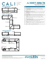 Предварительный просмотр 2 страницы CALI alumLEDs ALS500T-SWM-TB Installation Instructions Manual