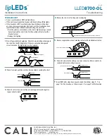 Preview for 10 page of CALI LipLED LLED8700 Installation Instructions Manual