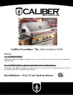 Предварительный просмотр 1 страницы Caliber CGP42-2G-1SR-L N WH Installation & Use Instructions