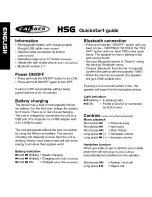 Preview for 4 page of Caliber HSG 304VBT Quick Start Manual