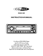 Preview for 1 page of Caliber MCD 085 Instruction Manual