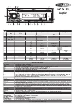 Предварительный просмотр 1 страницы Caliber MCD 175 Quick Start Manual