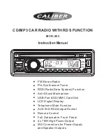 Preview for 1 page of Caliber MCD-263 Instruction Manual