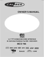 Preview for 1 page of Caliber MCD 786 Owner'S Manual