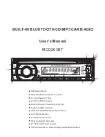 Предварительный просмотр 1 страницы Caliber MCD263BT User Manual