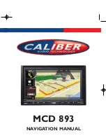 Caliber MCD893 Navigation Manual preview