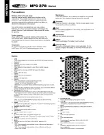 Preview for 4 page of Caliber MPD 109 Manual