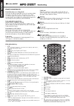 Preview for 4 page of Caliber MPD 2125 Manual