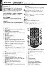 Предварительный просмотр 18 страницы Caliber MPD 2125 Manual