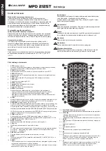 Предварительный просмотр 20 страницы Caliber MPD 2125 Manual