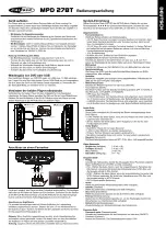 Предварительный просмотр 9 страницы Caliber MPD278T Manual