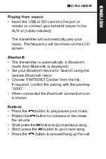 Preview for 5 page of Caliber PMT 557BT Quick Start Manual