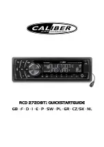 Caliber RCD 212BTi Quick Start Manual preview