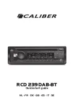 Caliber RCD 239DAB-BT Quick Start Manual предпросмотр