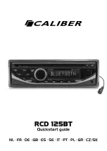 Caliber RCD125BT Quick Start Manual предпросмотр