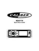 Предварительный просмотр 1 страницы Caliber RDD770 Quick Start Manual