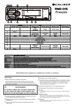 Preview for 5 page of Caliber RMD 015 Manual