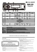 Preview for 9 page of Caliber RMD 015 Manual