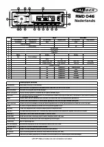 Preview for 22 page of Caliber RMD 046 Quick Start Manual