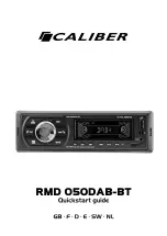 Preview for 1 page of Caliber RMD 050DAB-BT Quick Start Manual