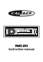 Caliber RMD 210 Instruction Manual preview