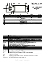 Preview for 6 page of Caliber RMD 402DAB-BT Manual