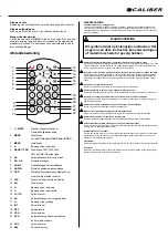 Preview for 25 page of Caliber RMD 801DAB-BT Quick Start Manual