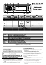 Preview for 4 page of Caliber RMD031 Quick Start Manual