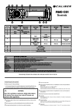 Preview for 9 page of Caliber RMD031 Quick Start Manual