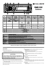 Preview for 10 page of Caliber RMD031 Quick Start Manual