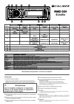 Preview for 13 page of Caliber RMD031 Quick Start Manual