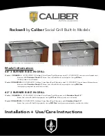 Caliber Rockwell CRG42SS-L Installation Use And Care Manual предпросмотр