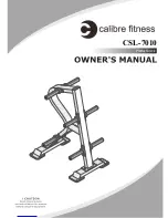 Calibre Fitness CSL-7010 Owner'S Manual preview