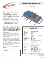 Preview for 1 page of Califone 1500AV-BL Specifications