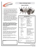Califone 2455PLC Specifications preview