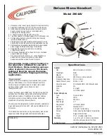 Preview for 1 page of Califone 2964AV Specifications