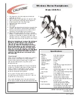 Califone 35IR-PLC Specifications preview
