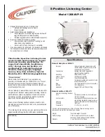 Califone 8-Position Listening Center 1208AVP-01 Specifications preview