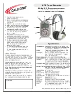 Preview for 2 page of Califone 8101 Product Manual