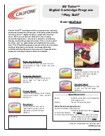 Califone AV Tutor MCFPB-D Specification Sheet preview