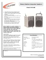 Preview for 1 page of Califone Blaster Buddies SP-2400 Specifications