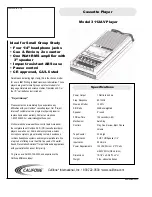 Preview for 1 page of Califone Califone Economy 3112AV  3112AV 3112AV Specification Sheet