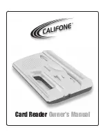 Preview for 1 page of Califone Card Reader Owner'S Manual