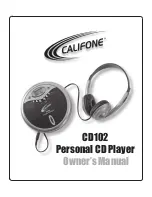 Califone CD-102 Owner'S Manual предпросмотр