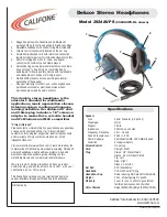 Califone Deluxe 2924AVPS Specifications preview