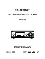 Califone DVD-105 Operation Manual preview