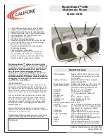Preview for 1 page of Califone Music Maker 2396 Specifications