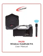 Califone PA219 User Manual preview