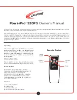 Preview for 3 page of Califone PA920PS Owner'S Manual